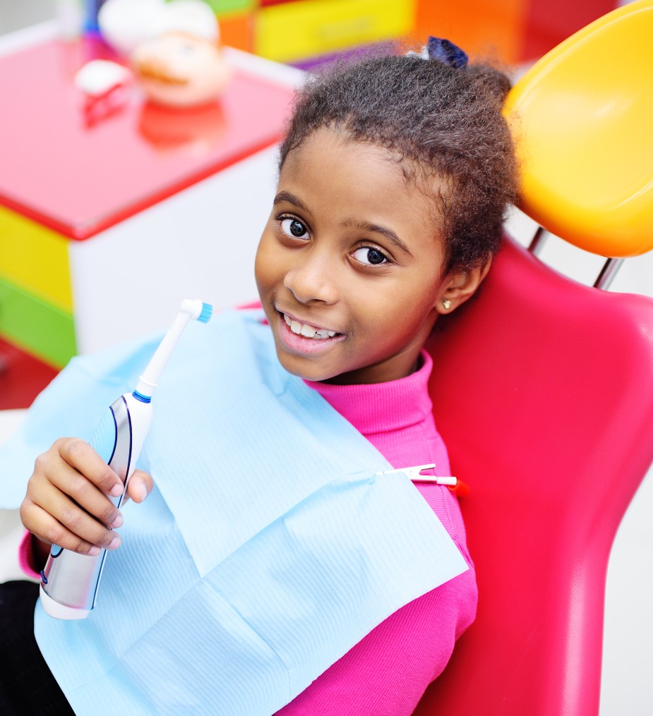 Girl On Dental Chair